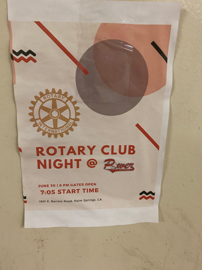 Rotary Night at PS Power Baseball June 30, 2019